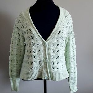 Maurices Pointelle stitch button front cardigan.